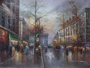 st055D impresionismo escenas de París Pinturas al óleo